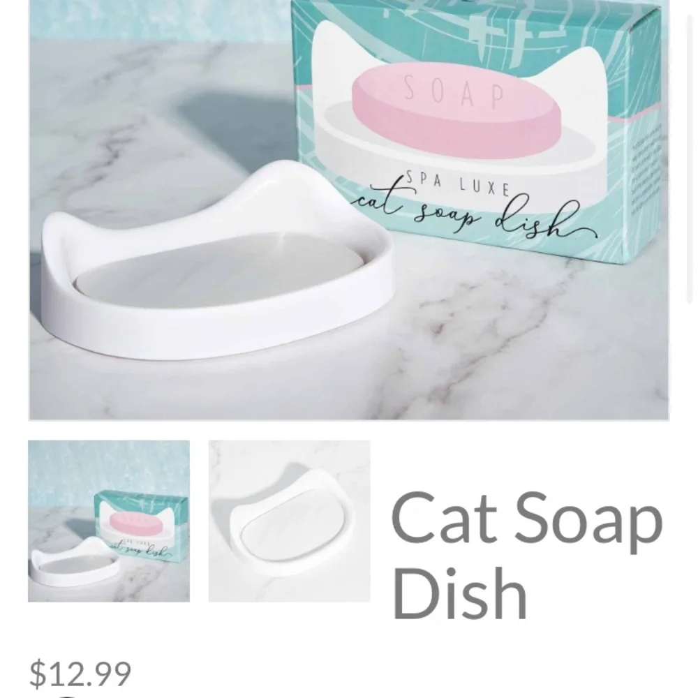 Cat Lady NIB Cat Soap (or Lotion) Dispenser and Cat Soap Dish - HOST PICK 🏆